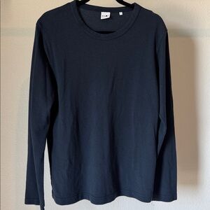 NNo7 No Nationality Navy Blue Long Sleeve Tee Large Men